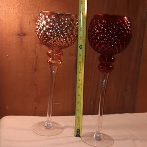 Gorgeous glass candle holders